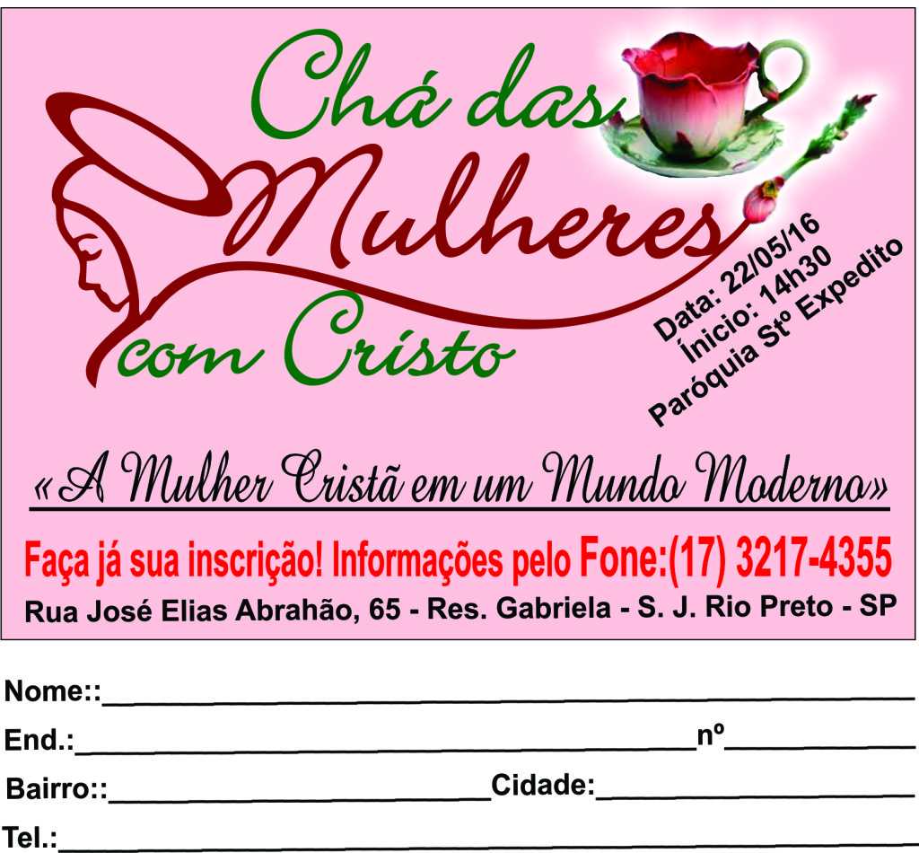 Convite Chá das Mulheres 2016